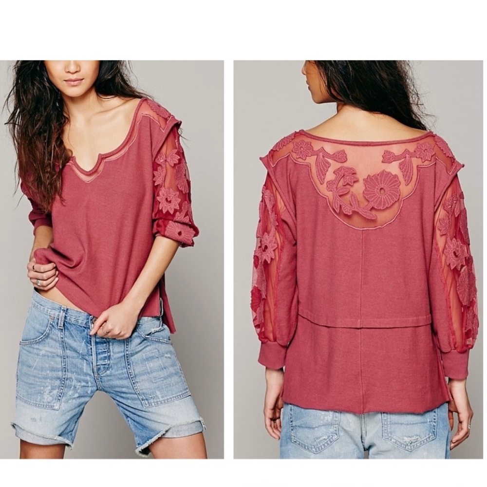 Free People New Romantics tropicali sweatshirt